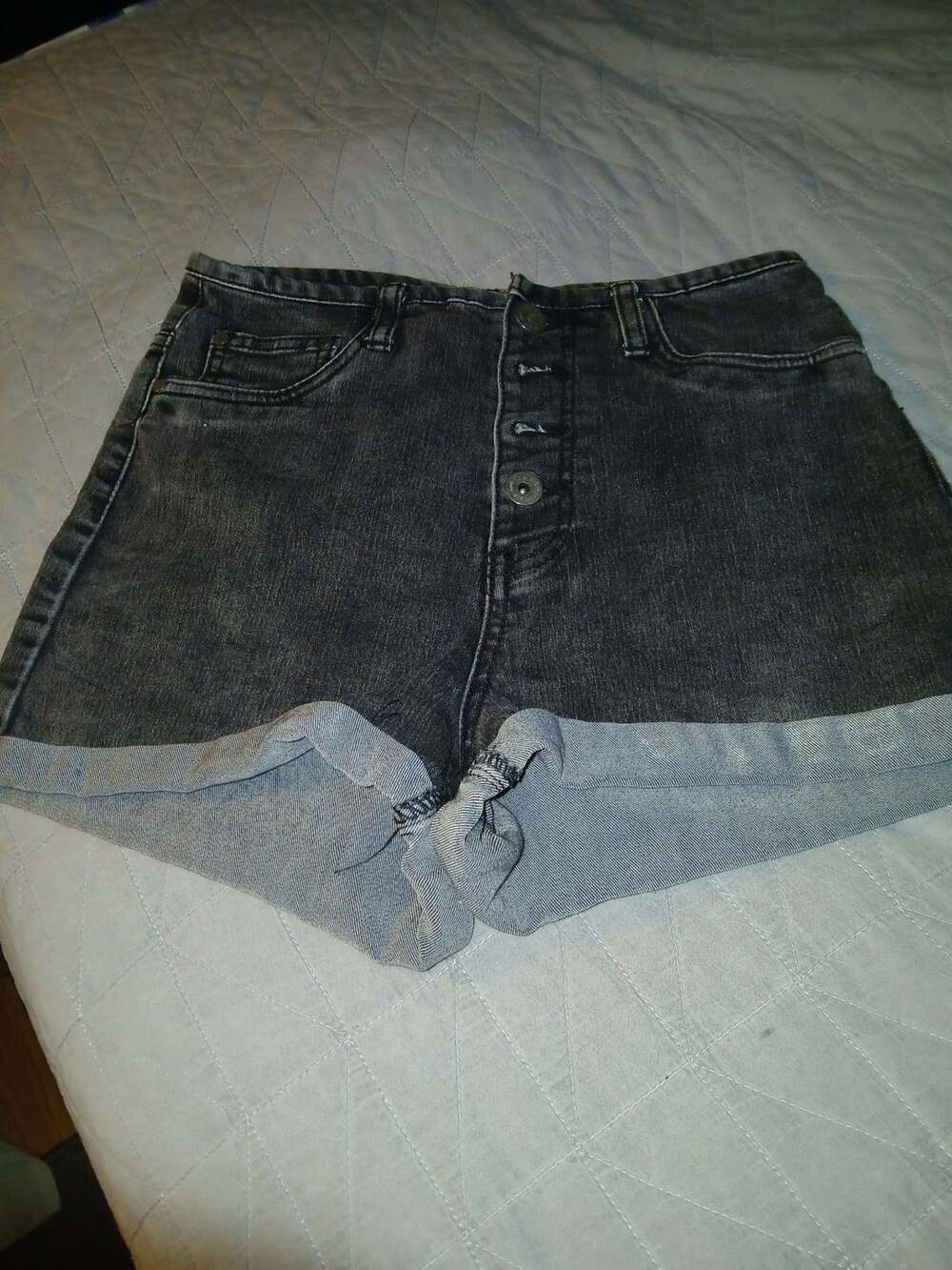 FB Sister High Waist Button Fly Denim Shorts Size M